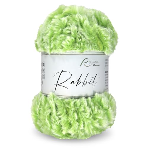 Rellana NEU Rabbit,Garn in Felloptik,kuschelweich,100 gr. (32 hellgrün) von Rellana