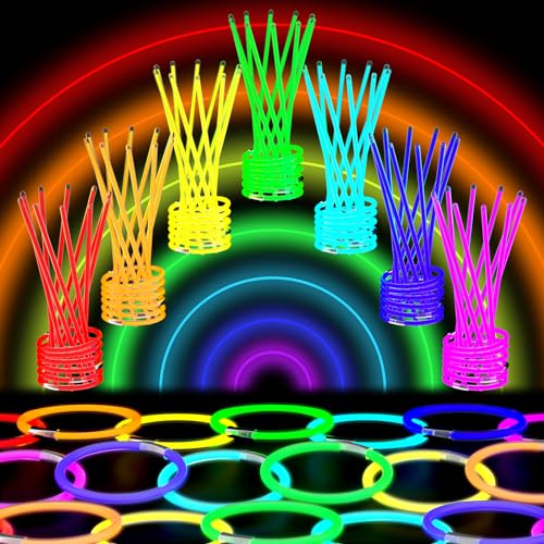 Relota Knicklichter, 120 stück Leuchtstäbe Knicklichter Set, Länge 20cm Glühende Armbänder Neon glow stick party set mit Verbindungsstücken, für Partys, Hochzeiten, Halloween-Dekorationen Relota Knicklichter, 120 stück Leuchtstäbe Knicklichter Set, Länge 20cm Glühende Armbänder Neon glow stick party set mit Verbindungsstücken, für Partys, Hochzeiten, Halloween-Dekorationen von Relota