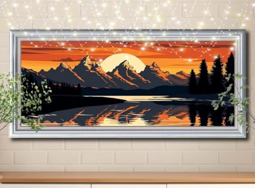 5D Abenddämmerung,Landschaft Diamond Painting Set,Diamant Painting Bilder Erwachsene groß 40x100cm,DIY Diamant Kristall Strass Stickerei Bilder nach Zahlen,Diamanten Painting für Wanddeko 8Y-11255 5D Abenddämmerung,Landschaft Diamond Painting Set,Diamant Painting Bilder Erwachsene groß 40x100cm,DIY Diamant Kristall Strass Stickerei Bilder nach Zahlen,Diamanten Painting für Wanddeko 8Y-11255 von Reluehu