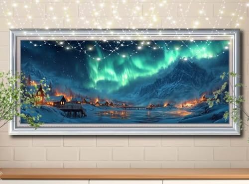 5D Aurora,Brücke Diamond Painting Set,Full Diamant Painting Bilder Erwachsene groß (100x200cm),DIY Diamant Kristall Strass Stickerei Bilder nach Zahlen,Diamanten Painting für Home Wanddeko 8Y-11444 von Reluehu
