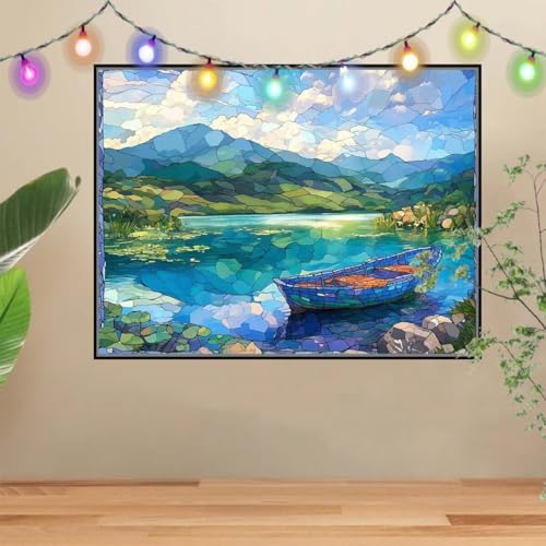 5D DIY Diamond Painting Kinder Bunte Boote,Landschaft,Diamant Painting Bilder 60x80cm,Mosaikherstellung Malen Nach Zahlen Cross Stitch Malerei Set,Daiments Painting Erwachsene für Wand Decor 4E-4795 5D DIY Diamond Painting Kinder Bunte Boote,Landschaft,Diamant Painting Bilder 60x80cm,Mosaikherstellung Malen Nach Zahlen Cross Stitch Malerei Set,Daiments Painting Erwachsene für Wand Decor 4E-4795 von Reluehu