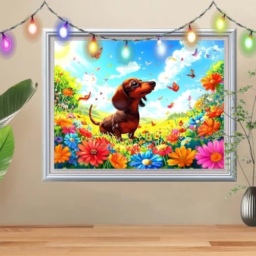5D DIY Diamond Painting Kinder Dackel,Diamant Painting Bilder 70x90cm,Mosaikherstellung Nach Zahlen Cross Stitch Malerei Set,Schmetterling Daiments Painting Erwachsene für Haus Dekoration 57H-8796 5D DIY Diamond Painting Kinder Dackel,Diamant Painting Bilder 70x90cm,Mosaikherstellung Nach Zahlen Cross Stitch Malerei Set,Schmetterling Daiments Painting Erwachsene für Haus Dekoration 57H-8796 von Reluehu