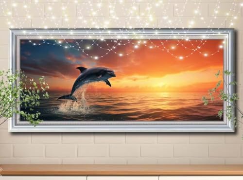 5D DIY Diamond Painting Kinder Klein Abenddämmerung,Delfin,Diamant Painting Bilder 100x200cm,Mosaikherstellung Nach Zahlen Cross Stitch Malerei Set,Daiments Painting Erwachsene für Haus Decor 8Y-11279 5D DIY Diamond Painting Kinder Klein Abenddämmerung,Delfin,Diamant Painting Bilder 100x200cm,Mosaikherstellung Nach Zahlen Cross Stitch Malerei Set,Daiments Painting Erwachsene für Haus Decor 8Y-11279 von Reluehu