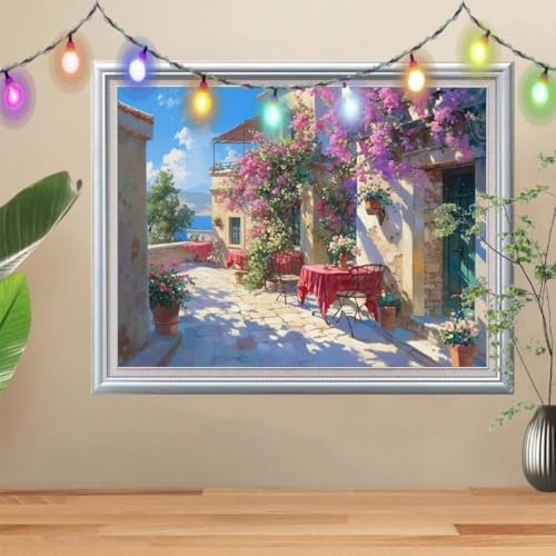 5D DIY Diamond Painting Kinder Klein Hof,Diamant Painting Bilder 100x133cm,Mosaikherstellung Nach Zahlen Cross Stitch Malerei Set,Landschaft Daiments Painting Erwachsene für Haus Dekoration 57H-8559 5D DIY Diamond Painting Kinder Klein Hof,Diamant Painting Bilder 100x133cm,Mosaikherstellung Nach Zahlen Cross Stitch Malerei Set,Landschaft Daiments Painting Erwachsene für Haus Dekoration 57H-8559 von Reluehu