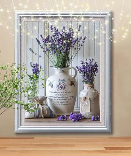 5D DIY Diamond Painting Kinder Klein Lavendel,Blume,Diamant Painting Bilder 50x70cm,Mosaikherstellung Malen Nach Zahlen Cross Stitch Malerei Set,Daiments Painting Erwachsene für Haus Dekoration C2295 von Reluehu