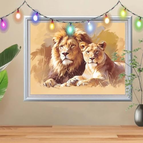 5D DIY Diamond Painting Kinder Klein Löwe,Diamant Painting Bilder 40x50cm,Mosaikherstellung Nach Zahlen Cross Stitch Malerei Set,Landschaft Daiments Painting Erwachsene für Haus Dekoration 57H-8313 5D DIY Diamond Painting Kinder Klein Löwe,Diamant Painting Bilder 40x50cm,Mosaikherstellung Nach Zahlen Cross Stitch Malerei Set,Landschaft Daiments Painting Erwachsene für Haus Dekoration 57H-8313 von Reluehu