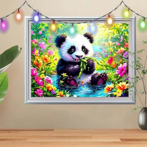 5D DIY Diamond Painting Kinder Klein Panda,Diamant Painting Bilder 80x107cm,Mosaikherstellung Malen Nach Zahlen Cross Stitch Malerei Set,Blume Daiments Painting Erwachsene für Haus Dekoration 57H-9197 5D DIY Diamond Painting Kinder Klein Panda,Diamant Painting Bilder 80x107cm,Mosaikherstellung Malen Nach Zahlen Cross Stitch Malerei Set,Blume Daiments Painting Erwachsene für Haus Dekoration 57H-9197 von Reluehu