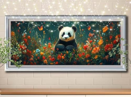 5D DIY Diamond Painting Kinder Klein Schmetterling,Panda,Diamant Painting Bilder 100x250cm,Mosaikherstellung Nach Zahlen Cross Stitch Malerei Set,Daiments Painting Erwachsene für Haus Decor 8Y-11220 von Reluehu
