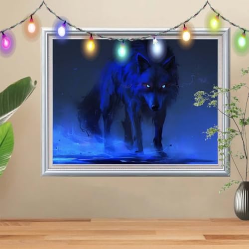 5D DIY Diamond Painting Kinder Klein Wolf,Diamant Painting Bilder 60x80cm,Mosaikherstellung Malen Nach Zahlen Cross Stitch Malerei Set,Tier Daiments Painting Erwachsene für Haus Dekoration 57H-2555 5D DIY Diamond Painting Kinder Klein Wolf,Diamant Painting Bilder 60x80cm,Mosaikherstellung Malen Nach Zahlen Cross Stitch Malerei Set,Tier Daiments Painting Erwachsene für Haus Dekoration 57H-2555 von Reluehu