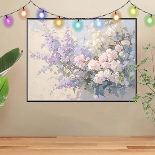 5D DIY Diamond Painting Kinder Landschaft,Jasmin,Diamant Painting Bilder 90x120cm,Mosaikherstellung Malen Nach Zahlen Cross Stitch Malerei Set,Daiments Painting Erwachsene für Haus Dekoration 4E-8678 von Reluehu