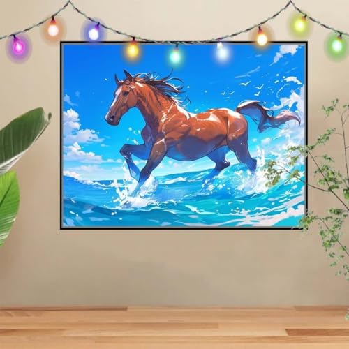 5D DIY Diamond Painting Kinder Laufendes Pferd,Tier,Diamant Painting Bilder 60x80cm,Mosaikherstellung Malen Nach Zahlen Cross Stitch Malerei Set,Daiments Painting Erwachsene für Wand Decor 4E-4875 5D DIY Diamond Painting Kinder Laufendes Pferd,Tier,Diamant Painting Bilder 60x80cm,Mosaikherstellung Malen Nach Zahlen Cross Stitch Malerei Set,Daiments Painting Erwachsene für Wand Decor 4E-4875 von Reluehu
