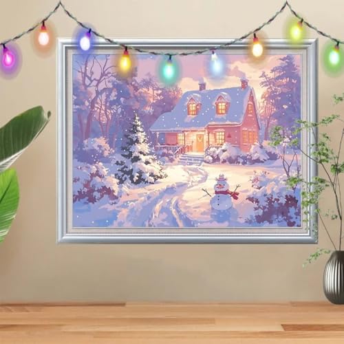 5D DIY Diamond Painting Kinder Schneemann,Diamant Painting Bilder 40x50cm,Mosaikherstellung Nach Zahlen Cross Stitch Malerei Set,Landschaft Daiments Painting Erwachsene für Haus Dekoration 57H-9313 5D DIY Diamond Painting Kinder Schneemann,Diamant Painting Bilder 40x50cm,Mosaikherstellung Nach Zahlen Cross Stitch Malerei Set,Landschaft Daiments Painting Erwachsene für Haus Dekoration 57H-9313 von Reluehu