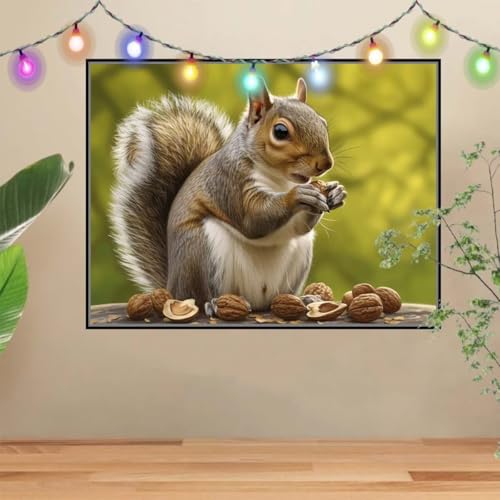 5D DIY Diamond Painting Kinder Tiere,Eichhörnchen,Diamant Painting Bilder 70x90cm,Mosaikherstellung Malen Nach Zahlen Cross Stitch Malerei Set,Daiments Painting Erwachsene für Haus Dekoration 4E-4196 5D DIY Diamond Painting Kinder Tiere,Eichhörnchen,Diamant Painting Bilder 70x90cm,Mosaikherstellung Malen Nach Zahlen Cross Stitch Malerei Set,Daiments Painting Erwachsene für Haus Dekoration 4E-4196 von Reluehu
