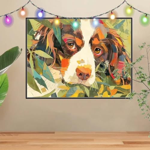 5D DIY Diamond Painting Kinder Tiere,farbige Hunde,Diamant Painting Bilder 80x107cm,Mosaikherstellung Malen Nach Zahlen Cross Stitch Malerei Set,Daiments Painting Erwachsene für Wand Decor 4E-4397 5D DIY Diamond Painting Kinder Tiere,farbige Hunde,Diamant Painting Bilder 80x107cm,Mosaikherstellung Malen Nach Zahlen Cross Stitch Malerei Set,Daiments Painting Erwachsene für Wand Decor 4E-4397 von Reluehu