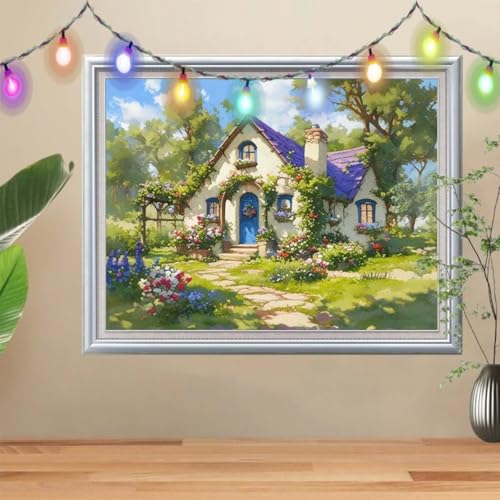 5D DIY Diamond Painting Kinder Wildblumen,Diamant Painting Bilder (50x70cm),Mosaikherstellung Nach Zahlen Cross Stitch Malerei Set,Haus Daiments Painting Erwachsene für Haus Dekoration 57H-9474 von Reluehu