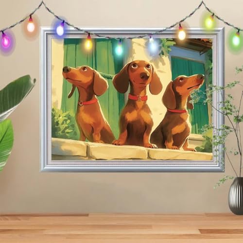 5D Dackel Diamond Painting Set,Full Landschaft Diamant Painting Bilder Erwachsene groß 80x107cm,DIY Diamant Kristall Strass Stickerei Bilder nach Zahlen,Diamanten Painting für Home Wanddeko 57H-8787 5D Dackel Diamond Painting Set,Full Landschaft Diamant Painting Bilder Erwachsene groß 80x107cm,DIY Diamant Kristall Strass Stickerei Bilder nach Zahlen,Diamanten Painting für Home Wanddeko 57H-8787 von Reluehu