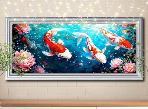 5D Diamond Painting,Diamant Painting Bilder Koi,Landschaft Full Mosaic Making für Kinder,DIY Diamond Painting Erwachsene groß 100x200cm,Cross Stitch Diamant Painting Bilder für Home Decor 8Y-11594 5D Diamond Painting,Diamant Painting Bilder Koi,Landschaft Full Mosaic Making für Kinder,DIY Diamond Painting Erwachsene groß 100x200cm,Cross Stitch Diamant Painting Bilder für Home Decor 8Y-11594 von Reluehu