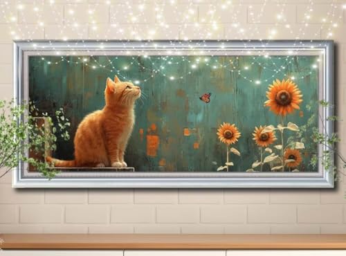 5D Diamond Painting,Diamant Painting Bilder Orange Katze,Schmetterling Mosaic Making für Kinder,DIY Diamond Painting Erwachsene groß 100x200cm,Cross Stitch Diamant Painting für Home Decor 8Y-11774 5D Diamond Painting,Diamant Painting Bilder Orange Katze,Schmetterling Mosaic Making für Kinder,DIY Diamond Painting Erwachsene groß 100x200cm,Cross Stitch Diamant Painting für Home Decor 8Y-11774 von Reluehu