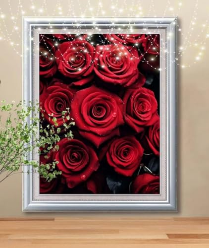 5D Diamond Painting,Diamant Painting Bilder Rosen,Landschaft Full Mosaic Making für Kinder,DIY Diamond Painting Erwachsene groß 70x90cm,Cross Stitch Diamant Painting Bilder für Home Wall Decor C5806 von Reluehu