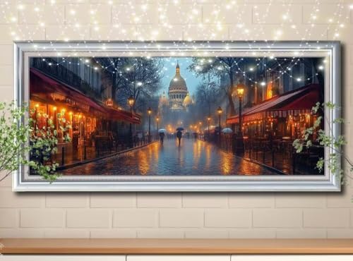 5D Diamond Painting,Diamant Painting Bilder Straße,Landschaft Full Mosaic Making für Kinder,DIY Diamond Painting Erwachsene groß (100x200cm),Cross Stitch Diamant Painting für Home Decor 8Y-11534 von Reluehu