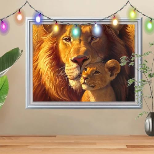5D Diamond Painting,Löwe Diamant Painting Bilder,Tier Full Mosaic Making für Kinder,DIY Diamond Painting Erwachsene groß 40x50cm,Cross Stitch Diamant Painting Bilder für Gift Home Wall Decor 57H-8283 5D Diamond Painting,Löwe Diamant Painting Bilder,Tier Full Mosaic Making für Kinder,DIY Diamond Painting Erwachsene groß 40x50cm,Cross Stitch Diamant Painting Bilder für Gift Home Wall Decor 57H-8283 von Reluehu