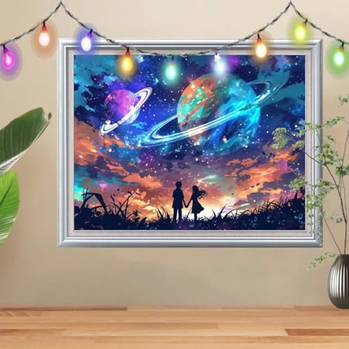 5D Diamond Painting,Paar Diamant Painting Bilder,Sternenhimmel Mosaic Making für Kinder,DIY Diamond Painting Erwachsene groß 40x50cm,Cross Stitch Diamant Painting für Gift Home Wall Decor 57H-8123 5D Diamond Painting,Paar Diamant Painting Bilder,Sternenhimmel Mosaic Making für Kinder,DIY Diamond Painting Erwachsene groß 40x50cm,Cross Stitch Diamant Painting für Gift Home Wall Decor 57H-8123 von Reluehu