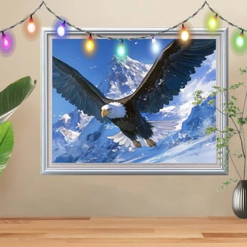 5D Diamond Painting,Schneeberg Diamant Painting Bilder,Adler Mosaic Making für Kinder,DIY Diamond Painting Erwachsene groß 100x133cm,Cross Stitch Diamant Painting für Gift Home Wall Decor 57H-9369 5D Diamond Painting,Schneeberg Diamant Painting Bilder,Adler Mosaic Making für Kinder,DIY Diamond Painting Erwachsene groß 100x133cm,Cross Stitch Diamant Painting für Gift Home Wall Decor 57H-9369 von Reluehu