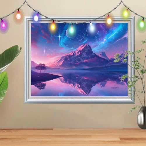 5D Diamond Painting,Sternenhimmel Diamant Painting Bilder,See Mosaic Making für Kinder,DIY Diamond Painting Erwachsene groß (30x40cm),Cross Stitch Diamant Painting für Gift Home Wall Decor 57H-9082 von Reluehu