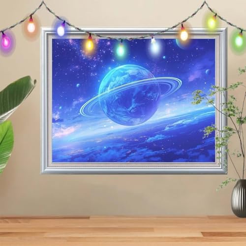 5D Diamond Painting,Universum Diamant Painting Bilder,Erde Mosaic Making für Kinder,DIY Diamond Painting Erwachsene groß (30x40cm),Cross Stitch Diamant Painting für Gift Home Wall Decor 57H-9602 von Reluehu