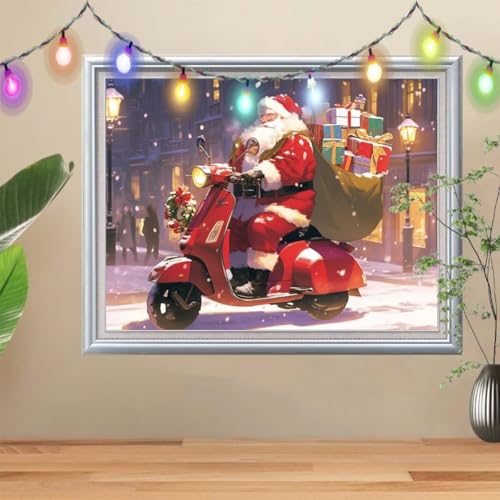 5D Diamond Painting,Weihnachtsmann Diamant Painting Bilder,Motorrad Mosaic Making für Kinder,DIY Diamond Painting Erwachsene groß 30x40cm,Cross Stitch Diamant Painting für Gift Home Decor 57H-8242 5D Diamond Painting,Weihnachtsmann Diamant Painting Bilder,Motorrad Mosaic Making für Kinder,DIY Diamond Painting Erwachsene groß 30x40cm,Cross Stitch Diamant Painting für Gift Home Decor 57H-8242 von Reluehu