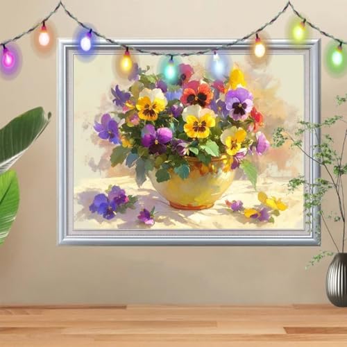5D Diamond Painting,Wildblumen Diamant Painting Bilder,Blumentopf Mosaic Making für Kinder,DIY Diamond Painting Erwachsene groß 30x40cm,Cross Stitch Diamant Painting für Gift Home Wall Decor 57H-9482 5D Diamond Painting,Wildblumen Diamant Painting Bilder,Blumentopf Mosaic Making für Kinder,DIY Diamond Painting Erwachsene groß 30x40cm,Cross Stitch Diamant Painting für Gift Home Wall Decor 57H-9482 von Reluehu