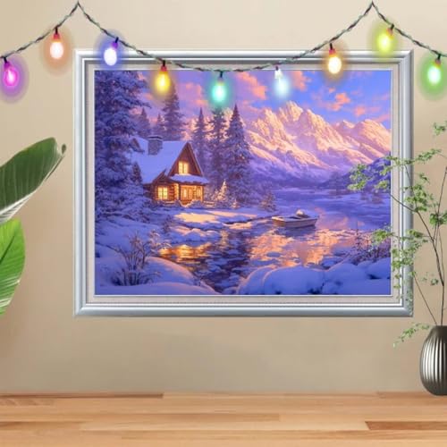 5D Diamond Painting Erwachsene Schneelandschaft,DIY Boot Diamant Painting Bilder Kinder 50x70cm,Crystal Strass Stickerei Painting Diamant Malerei Kit,Diamant Crystal Arts Craft für Wand Decor 57H-9294 5D Diamond Painting Erwachsene Schneelandschaft,DIY Boot Diamant Painting Bilder Kinder 50x70cm,Crystal Strass Stickerei Painting Diamant Malerei Kit,Diamant Crystal Arts Craft für Wand Decor 57H-9294 von Reluehu