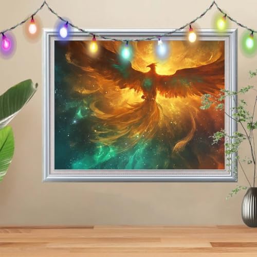 5D Diamond Painting Erwachsene Sternenhimmel,DIY Phönix Diamant Painting Bilder Kinder 40x50cm,Crystal Strass Stickerei Painting Diamant Malerei Kit,Diamant Crystal Arts Craft für Wand Decor 57H-9053 5D Diamond Painting Erwachsene Sternenhimmel,DIY Phönix Diamant Painting Bilder Kinder 40x50cm,Crystal Strass Stickerei Painting Diamant Malerei Kit,Diamant Crystal Arts Craft für Wand Decor 57H-9053 von Reluehu