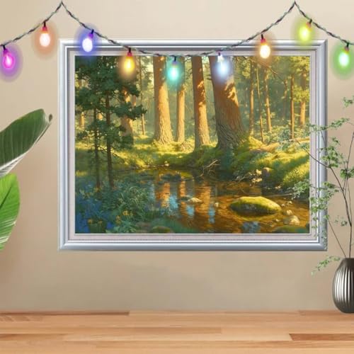 5D Diamond Painting Erwachsene Wald,DIY Bach Diamant Painting Bilder Kinder 70x90cm,Crystal Strass Stickerei Painting Diamant Malerei Kit,Diamant Crystal Arts Craft für Geschenk Wand Decor 57H-8416 5D Diamond Painting Erwachsene Wald,DIY Bach Diamant Painting Bilder Kinder 70x90cm,Crystal Strass Stickerei Painting Diamant Malerei Kit,Diamant Crystal Arts Craft für Geschenk Wand Decor 57H-8416 von Reluehu