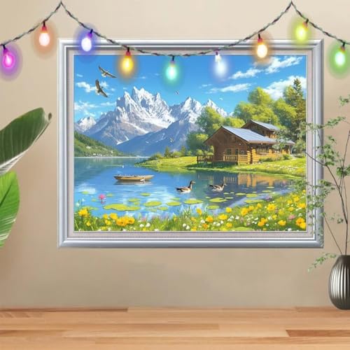 5D Ente Diamond Painting Set,Full Landschaft Diamant Painting Bilder Erwachsene groß 90x120cm,DIY Diamant Kristall Strass Stickerei Bilder nach Zahlen,Diamanten Painting für Home Wanddeko 57H-9428 5D Ente Diamond Painting Set,Full Landschaft Diamant Painting Bilder Erwachsene groß 90x120cm,DIY Diamant Kristall Strass Stickerei Bilder nach Zahlen,Diamanten Painting für Home Wanddeko 57H-9428 von Reluehu