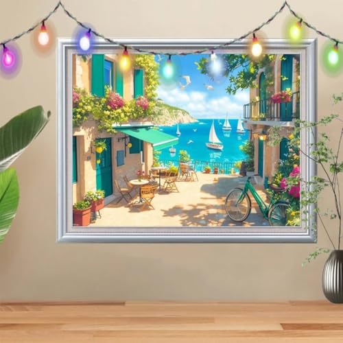 5D Fahrrad Diamond Painting Set,Full Segelboot Diamant Painting Bilder Erwachsene groß 30x40cm,DIY Diamant Kristall Strass Stickerei Bilder nach Zahlen,Diamanten Painting für Home Wanddeko 57H-9902 5D Fahrrad Diamond Painting Set,Full Segelboot Diamant Painting Bilder Erwachsene groß 30x40cm,DIY Diamant Kristall Strass Stickerei Bilder nach Zahlen,Diamanten Painting für Home Wanddeko 57H-9902 von Reluehu