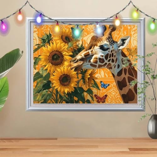 5D Giraffe Diamond Painting Set,Schmetterling Diamant Painting Bilder Erwachsene groß 50x70cm,DIY Diamant Kristall Strass Stickerei Bilder nach Zahlen,Diamanten Painting für Home Wanddeko 57H-9864 5D Giraffe Diamond Painting Set,Schmetterling Diamant Painting Bilder Erwachsene groß 50x70cm,DIY Diamant Kristall Strass Stickerei Bilder nach Zahlen,Diamanten Painting für Home Wanddeko 57H-9864 von Reluehu