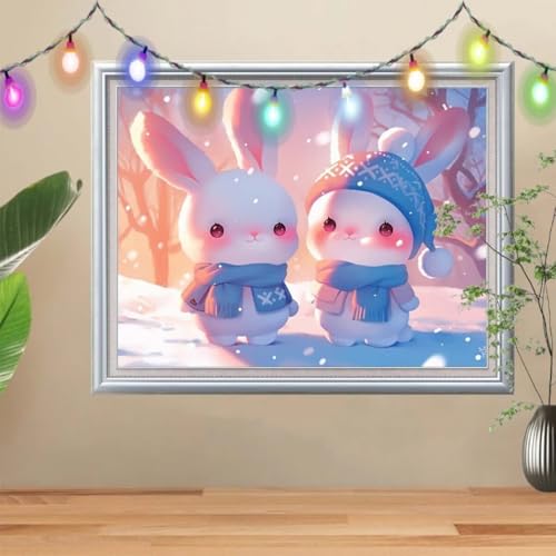 5D Kleines Kaninchen Diamond Painting Set,Tier Diamant Painting Bilder Erwachsene groß 80x107cm,DIY Diamant Kristall Strass Stickerei Bilder nach Zahlen,Diamanten Painting für Home Wanddeko 57H-8987 5D Kleines Kaninchen Diamond Painting Set,Tier Diamant Painting Bilder Erwachsene groß 80x107cm,DIY Diamant Kristall Strass Stickerei Bilder nach Zahlen,Diamanten Painting für Home Wanddeko 57H-8987 von Reluehu