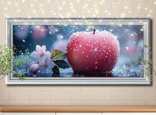 5D Landschaft,Apfel Diamond Painting Set,Full Diamant Painting Bilder Erwachsene groß 100x250cm,DIY Diamant Kristall Strass Stickerei Bilder nach Zahlen,Diamanten Painting für Home Wanddeko 8Y-10005 von Reluehu