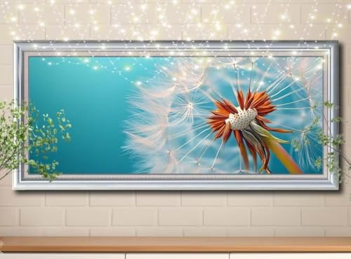 5D Landschaft,Löwenzahn Diamond Painting Set,Diamant Painting Bilder Erwachsene groß (100x200cm),DIY Diamant Kristall Strass Stickerei Bilder nach Zahlen,Diamanten Painting für Wanddeko 8Y-11684 von Reluehu