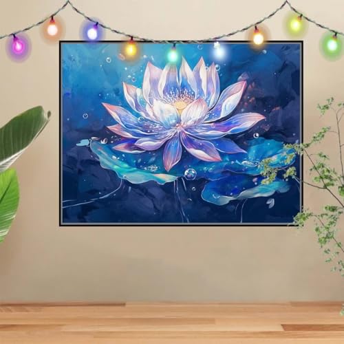 5D Landschaft,Lotus Diamond Painting Set,Diamant Painting Bilder Erwachsene groß 90x120cm,DIY Diamant Kristall Strass Stickerei Bilder Painting nach Zahlen,Diamanten Painting für Home Wanddeko 4E-8908 von Reluehu