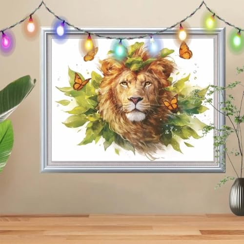 5D Löwe Diamond Painting Set,Full Schmetterling Diamant Painting Bilder Erwachsene groß 40x50cm,DIY Diamant Kristall Strass Stickerei Bilder nach Zahlen,Diamanten Painting für Home Wanddeko 57H-8303 5D Löwe Diamond Painting Set,Full Schmetterling Diamant Painting Bilder Erwachsene groß 40x50cm,DIY Diamant Kristall Strass Stickerei Bilder nach Zahlen,Diamanten Painting für Home Wanddeko 57H-8303 von Reluehu