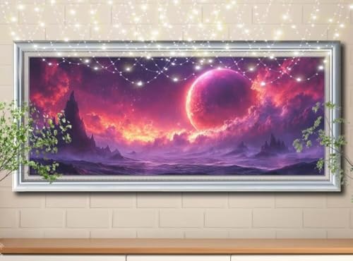 5D Mars,Landschaft Diamond Painting Set,Full Diamant Painting Bilder Erwachsene groß 100x250cm,DIY Diamant Kristall Strass Stickerei Bilder nach Zahlen,Diamanten Painting für Home Wanddeko 8Y-11325 von Reluehu