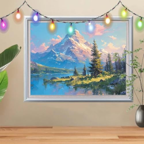5D Schneeberg Diamond Painting Set,Full Fluss Diamant Painting Bilder Erwachsene groß 90x120cm,DIY Diamant Kristall Strass Stickerei Bilder nach Zahlen,Diamanten Painting für Home Wanddeko 57H-9348 5D Schneeberg Diamond Painting Set,Full Fluss Diamant Painting Bilder Erwachsene groß 90x120cm,DIY Diamant Kristall Strass Stickerei Bilder nach Zahlen,Diamanten Painting für Home Wanddeko 57H-9348 von Reluehu