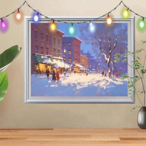 5D Schneelandschaft Diamond Painting Set,Straße Diamant Painting Bilder Erwachsene groß 90x120cm,DIY Diamant Kristall Strass Stickerei Bilder nach Zahlen,Diamanten Painting für Home Wanddeko 57H-9228 5D Schneelandschaft Diamond Painting Set,Straße Diamant Painting Bilder Erwachsene groß 90x120cm,DIY Diamant Kristall Strass Stickerei Bilder nach Zahlen,Diamanten Painting für Home Wanddeko 57H-9228 von Reluehu