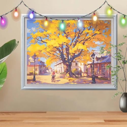 5D Straßen Diamond Painting Set,Full Bäume Diamant Painting Bilder Erwachsene groß (50x70cm),DIY Diamant Kristall Strass Stickerei Bilder nach Zahlen,Diamanten Painting für Home Wanddeko 57H-2424 von Reluehu