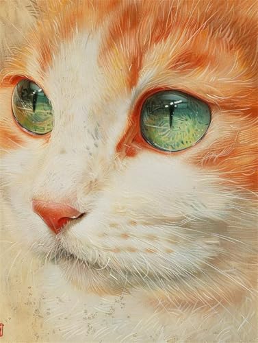 DIY 5D Diamond Painting Dame Tier,Orangefarbene Katze Diamant Painting Bilder Erwachsene Groß 10x15cm,Diamant Kristall Strass Stickerei Bilder Painting,Diamond Painting Bilder Für Wand Dekor B8452 DIY 5D Diamond Painting Dame Tier,Orangefarbene Katze Diamant Painting Bilder Erwachsene Groß 10x15cm,Diamant Kristall Strass Stickerei Bilder Painting,Diamond Painting Bilder Für Wand Dekor B8452 von Reluehu