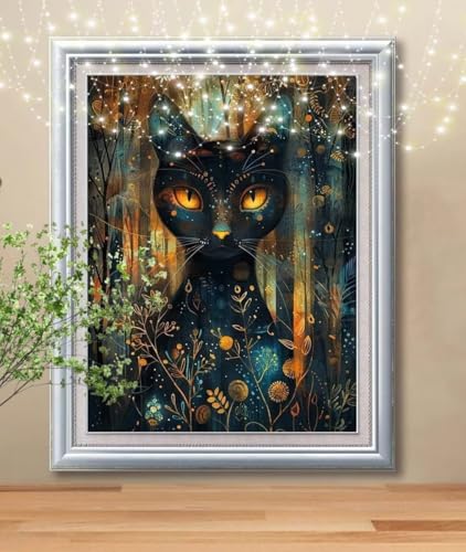 DIY 5D Diamond Painting Klein Katze,Tier 5D Diamant Painting Bilder Kinder,Diamant Crystal Arts Basteln Cross Stickerei Malerei nach Zahlen,Daiments Painting Erwachsene Für Wanddeko (10x15cm) B8039 von Reluehu