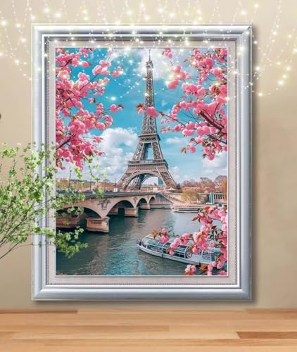 DIY 5D Diamond Painting Klein Paris,Landschaft Diamant Painting Bilder Kinder,Diamant Crystal Arts Basteln Cross Stickerei Malerei nach Zahlen,Daiments Painting Erwachsene Für Wanddeko 10x15cm B6827 von Reluehu