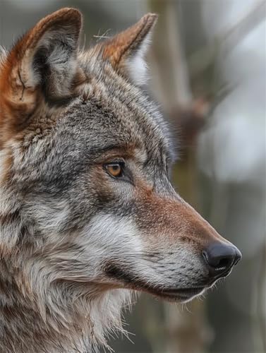 DIY 5D Diamond Painting Klein Wolf,Tier 5D Diamant Painting Bilder Dame,Diamant Crystal Arts Basteln Cross Stickerei Malerei nach Zahlen,Daiments Painting Erwachsene Für Wanddeko (10x15cm) B-1639 von Reluehu